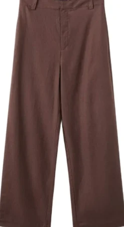 Linen high-waist trousers