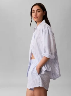 Logo Patch Poplin Shorts