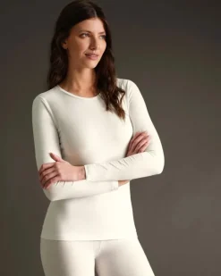 Long sleeve T-shirt O neck Wool Lyocell