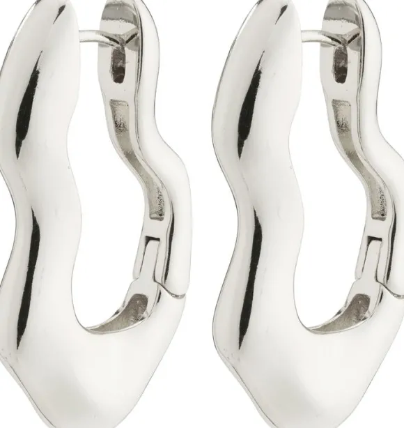 LOULIA recycled wavy earrings silver-plated