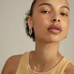 LOULIA recycled wavy earrings silver-plated