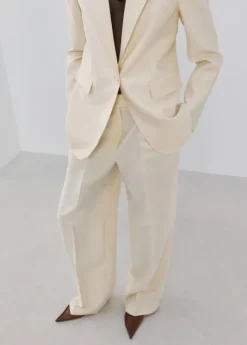 Low-rise lyocell trousers