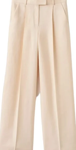 Low-rise lyocell trousers