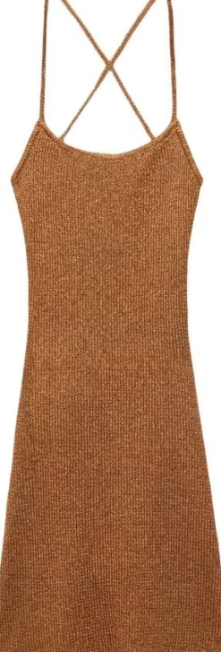Lurex dress with crossed back