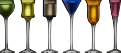 Lyngby Glas Snapsglas 6 st sorterade färger