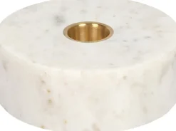 Marble base Candleholder, White, 3,5x10 cm