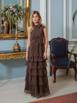 Marli Solid Chiffon Dress