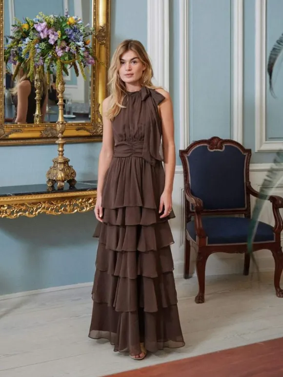 Marli Solid Chiffon Dress