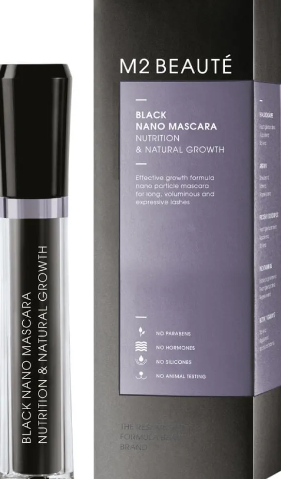 M2 BEAUTÉ Black Nano Mascara Nutrition & Natural Growth