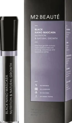 M2 BEAUTÉ Black Nano Mascara Nutrition & Natural Growth