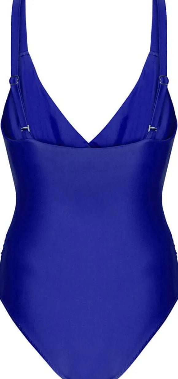 Medewi draperet badedragt - Cartel Blue