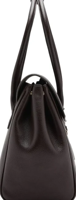 Medium city handbag with flap