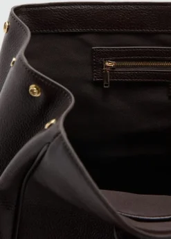 Medium city handbag with flap