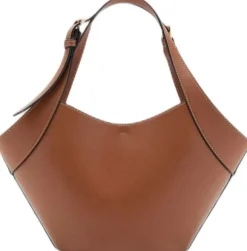 Medium faux leather shoulder bag
