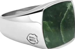 Men's Silver Signet Ring with African Turquoise