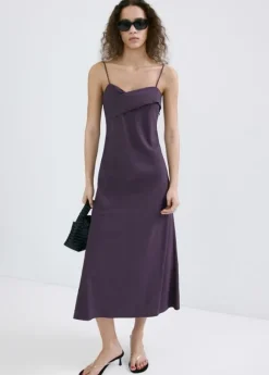 Midi dress with a wrap neckline