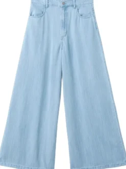 Mid-rise palazzo jeans