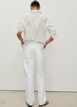 Mid-rise straight jeans