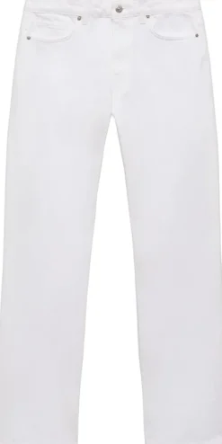 Mid-rise straight jeans