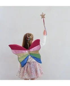 Mimi & Lula - Tylskørt - Beige Rainbow Hearts