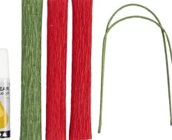 Mini DIY Kit Crepepapir, Roser, Stræk/crepe: 180%, 105 g.