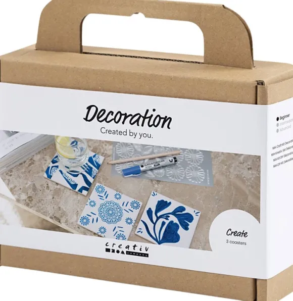 Mini DIY Kit Dekoration, Porcelæns coasters