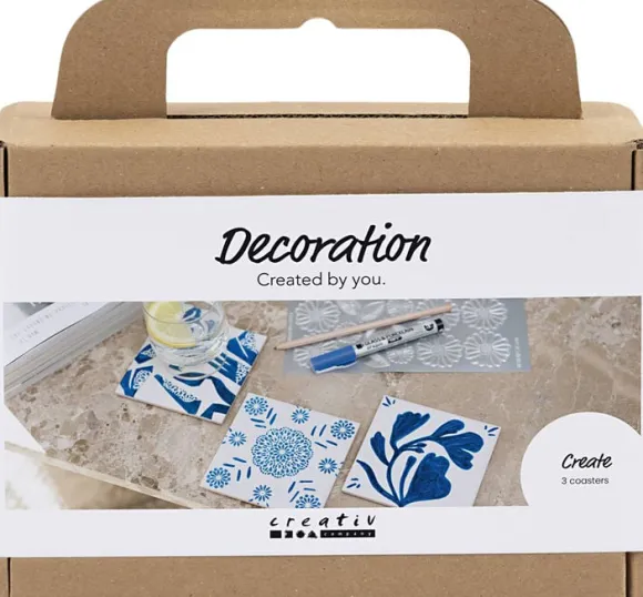 Mini DIY Kit Dekoration, Porcelæns coasters