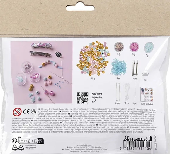 Mini DIY Kit Smykker, Halskæde, armbånd, spænder, broche