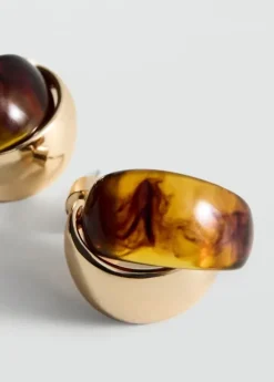 Mixed resin earrings
