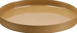 MM GRENADA deco tray, round, honey mustard