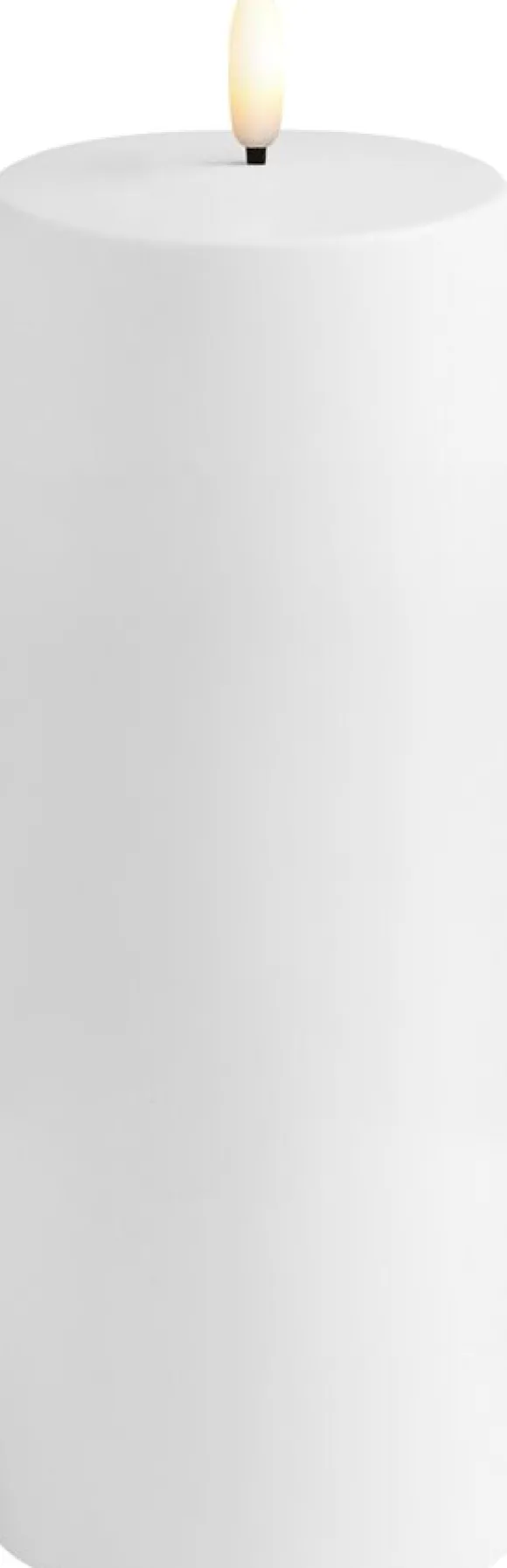 MM LED outdoor candle, White, 78x200 mm