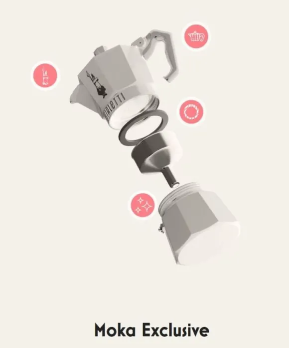 Moka Exclusive espressokande, 6 kop Bialetti