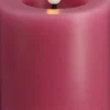 Moods & More - LED Pillar Candles, Silk, Melted, Vintage rose, 49x75 m
