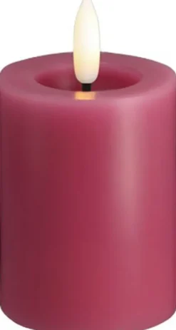 Moods & More - LED Pillar Candles, Silk, Melted, Vintage rose, 49x75 m