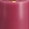Moods & More - LED Pillar Candles, Silk, Melted, Vintage rose, 74x100