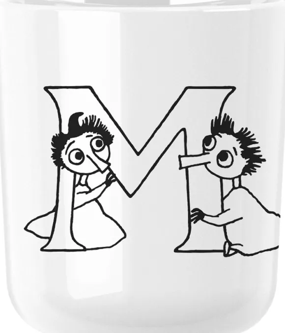 Moomin ABC mugg - M 0.2 l. Moomin white