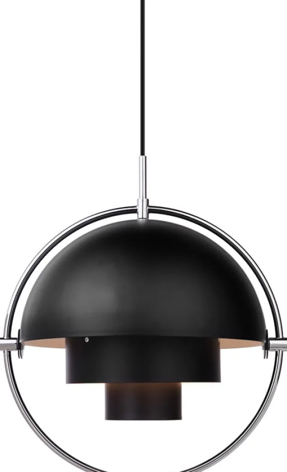 Multi-Lite Pendant (Base: Chrome, Shade: Black Semi Matt)