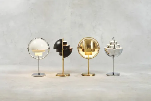 Multi-Lite Portable Lamp, EU (Base: Chrome, Shade: Chrome)