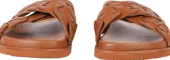 NAPLES - CROSSING STRAPS LEATHER SANDAL