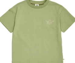 Natures imprint embroidery s/s T