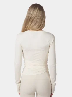 Nia Jersey Wrap Blouse