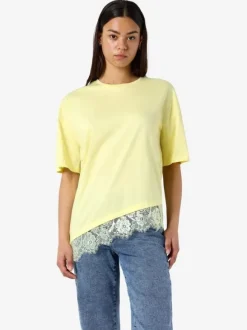 NMEASY LACE DETAIL S/S T-SHIRT /TNT