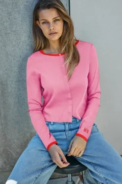 NMJUDY L/S CONTRAST CARDIGAN JRSFWD