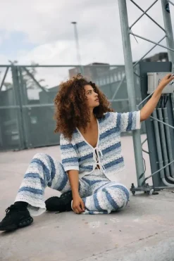NMLAIKA S/S TIE KNIT TOP FWD