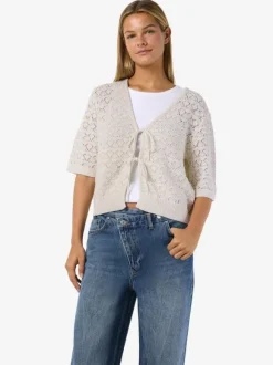 NMLAIKA S/S TIE KNIT TOP FWD