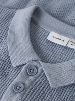 NMMFIKAL LS LOOSE KNIT POLO