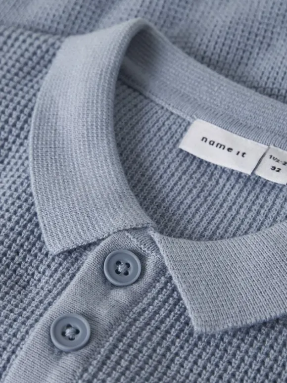 NMMFIKAL LS LOOSE KNIT POLO