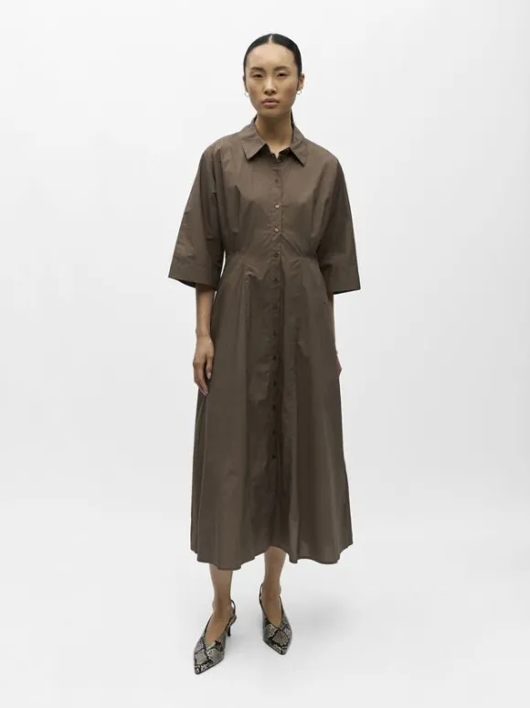 OBJELLY HOPE 3/4 RE MIDI DRESS 144