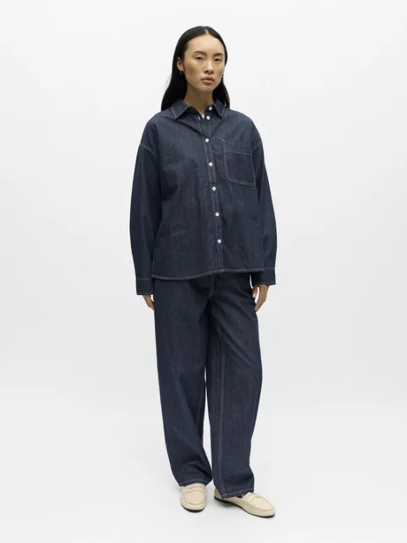 OBJGINA L/S LO DENIM SHIRT NOOS