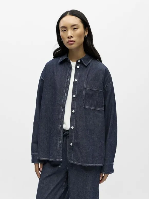 OBJGINA L/S LO DENIM SHIRT NOOS